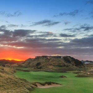 Barnbougle Dunes at sunset